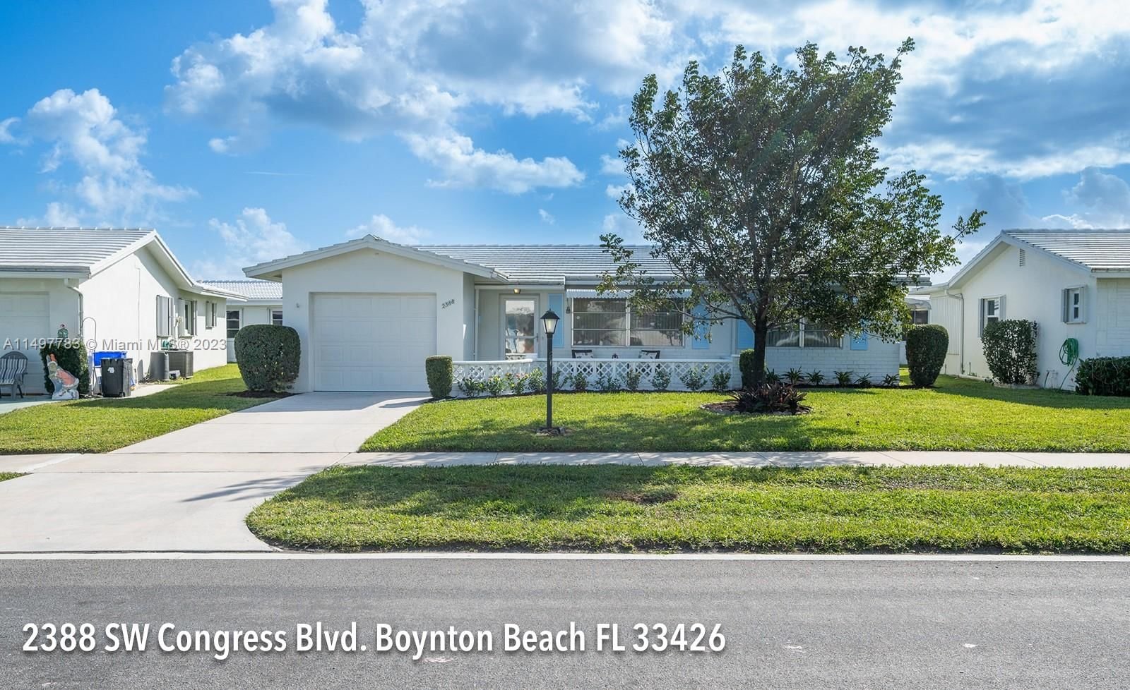 Real estate property located at 2388 Congress Blvd, Palm Beach County, PALM BEACH LEISUREVILLE S, Boynton Beach, FL