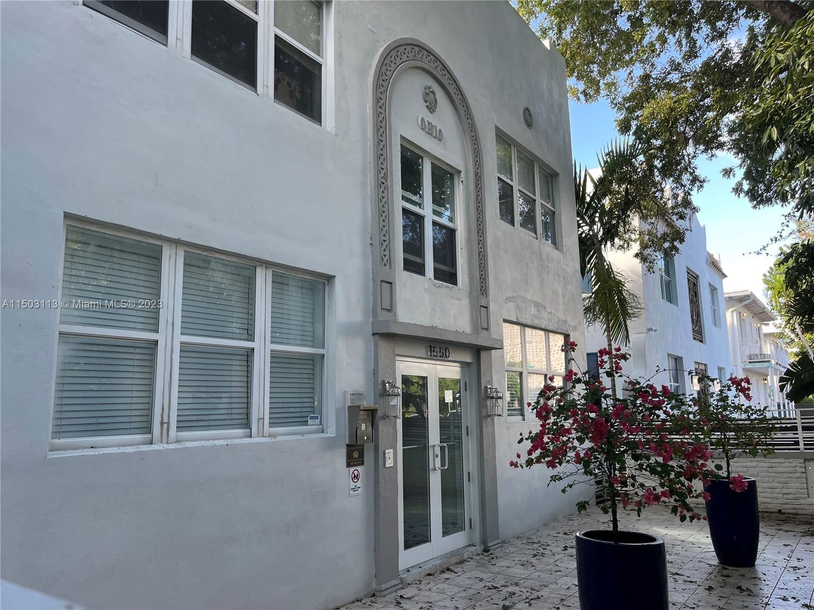 Real estate property located at 1550 Drexel Ave #204, Miami-Dade County, OHIO APARTMENT BLDG CONDO, Miami Beach, FL