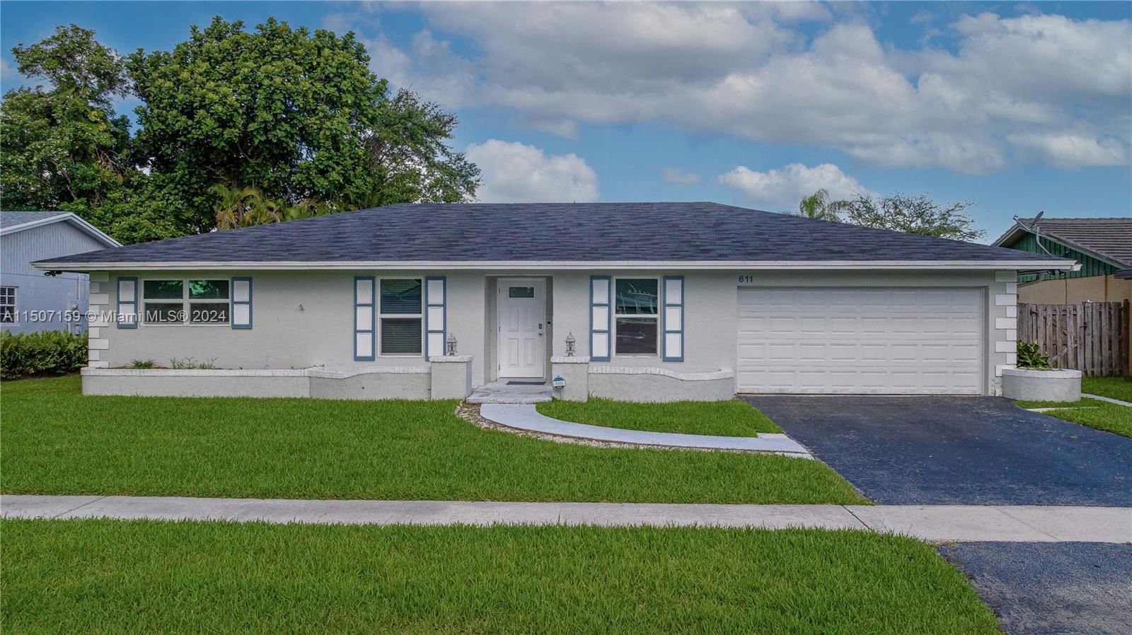 Real estate property located at 611 76th Ter, Broward County, PLANTATION HILLS 1 SEC, Plantation, FL