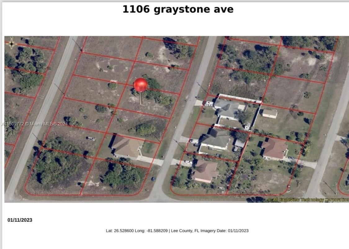 Real estate property located at 1106 Graystone Ave, Lee County, Lehigh Acres, Lehigh Acres, FL