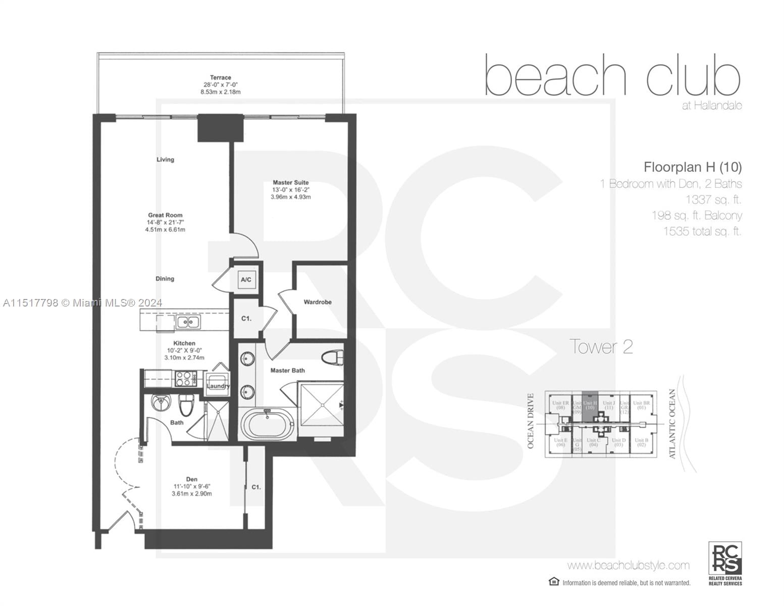 Real estate property located at 1830 Ocean Dr UP5010, Broward, Beach Club Two Condo, Hallandale Beach, FL