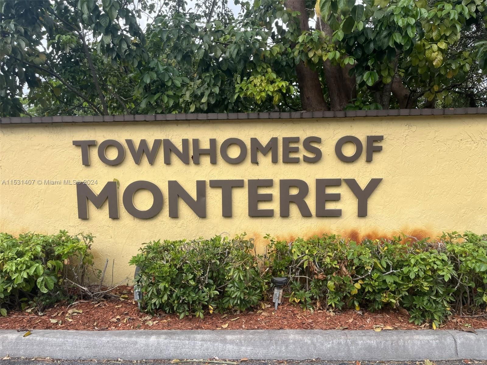 Real estate property located at 1101 209th Ter, Miami-Dade County, TOWNHOMES OF MONTEREY, Miami, FL