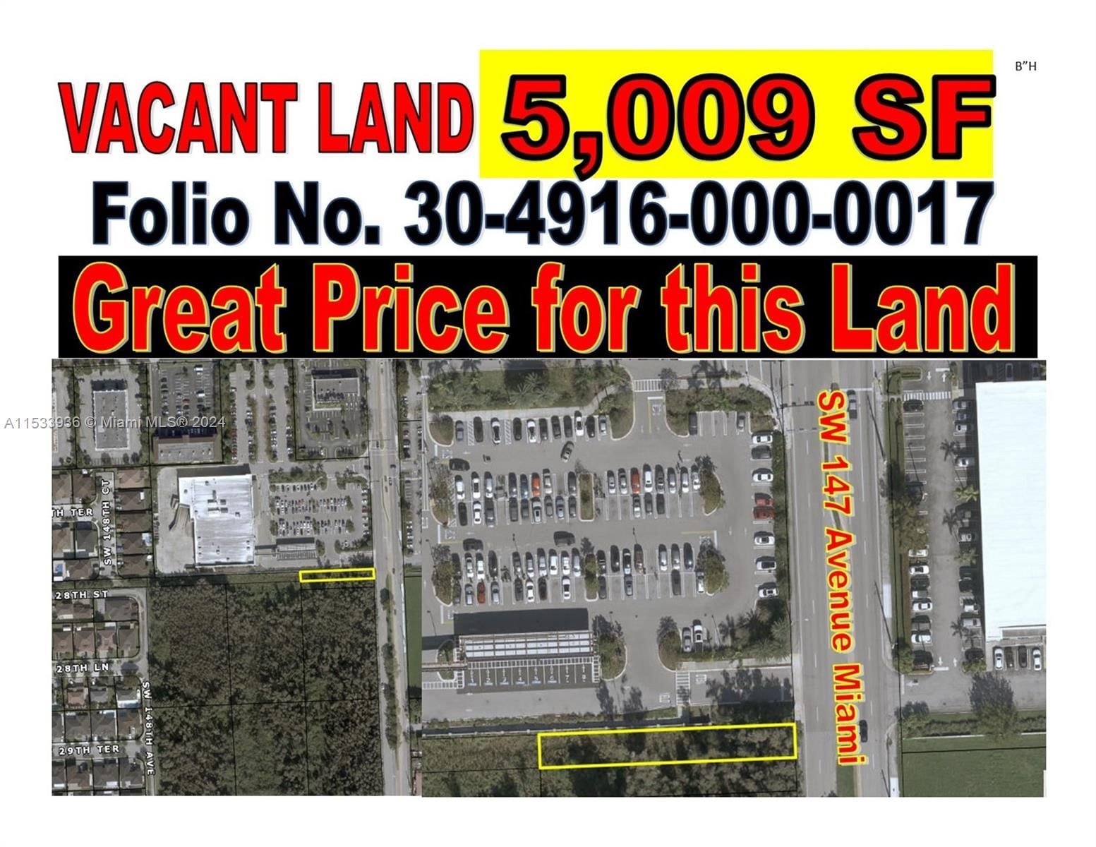 Real estate property located at SW 147 AVENUE, Miami-Dade County, Miami, FL