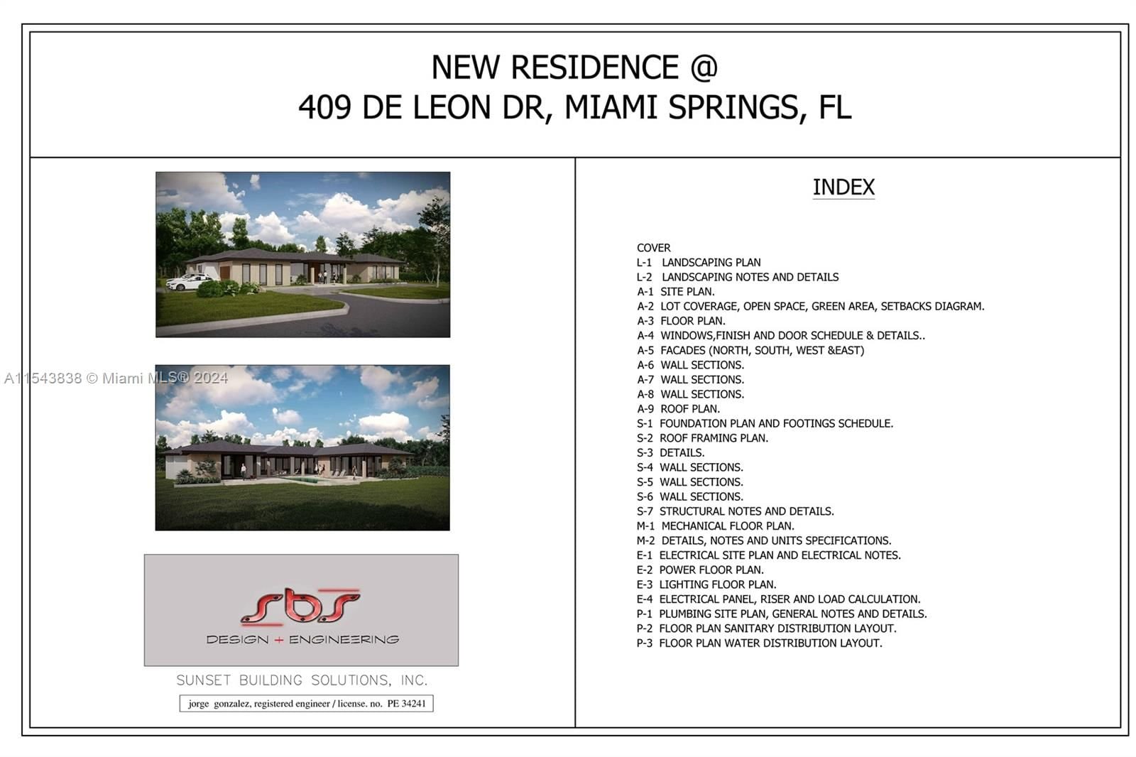 Real estate property located at 409 De Leon Dr, Miami-Dade County, COUNTRY CLUB ESTATES SEC, Miami Springs, FL