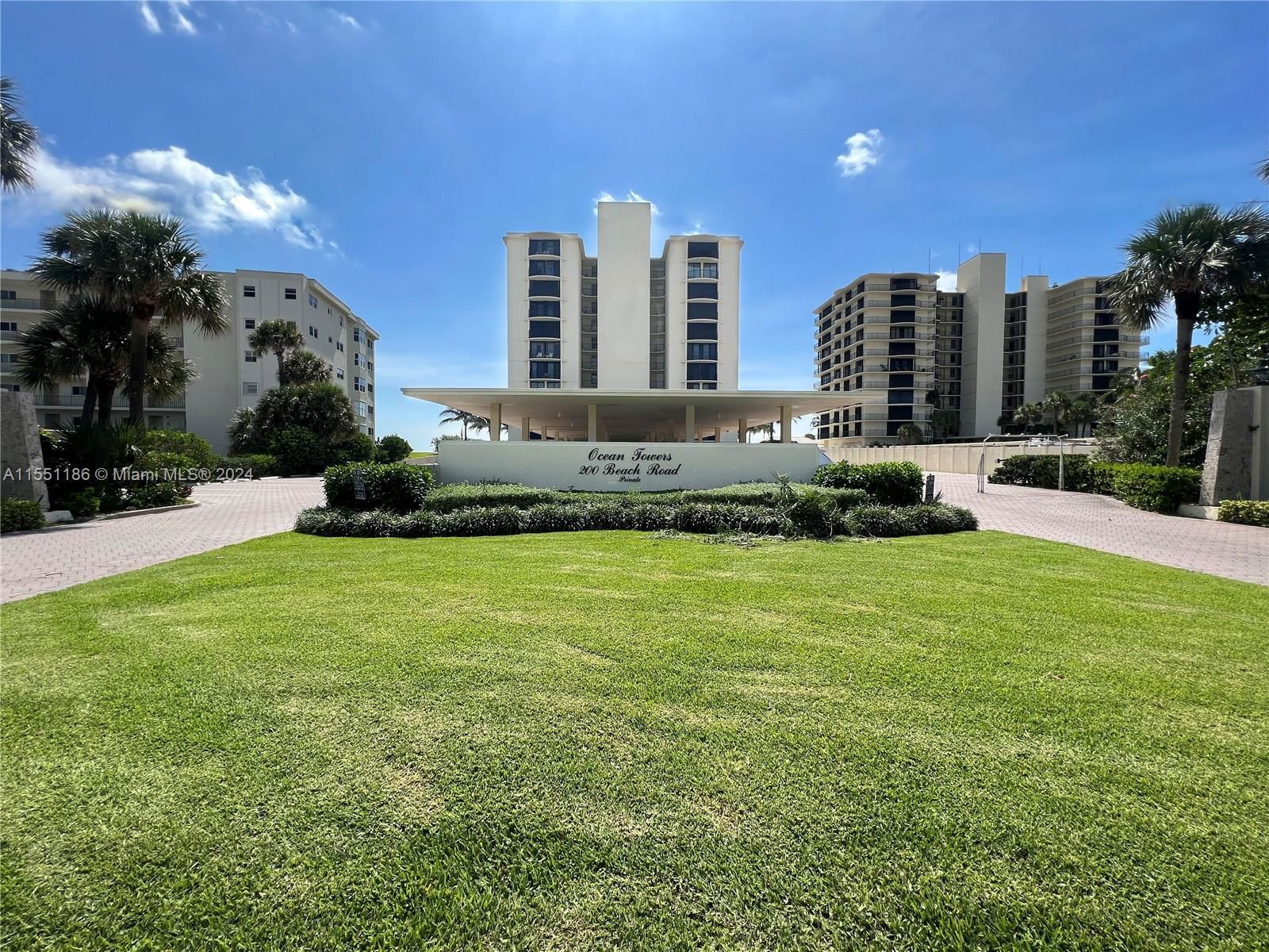 Real estate property located at 200 Beach Rd #801, Palm Beach, Ocean Towers Condo Apts, Tequesta, FL