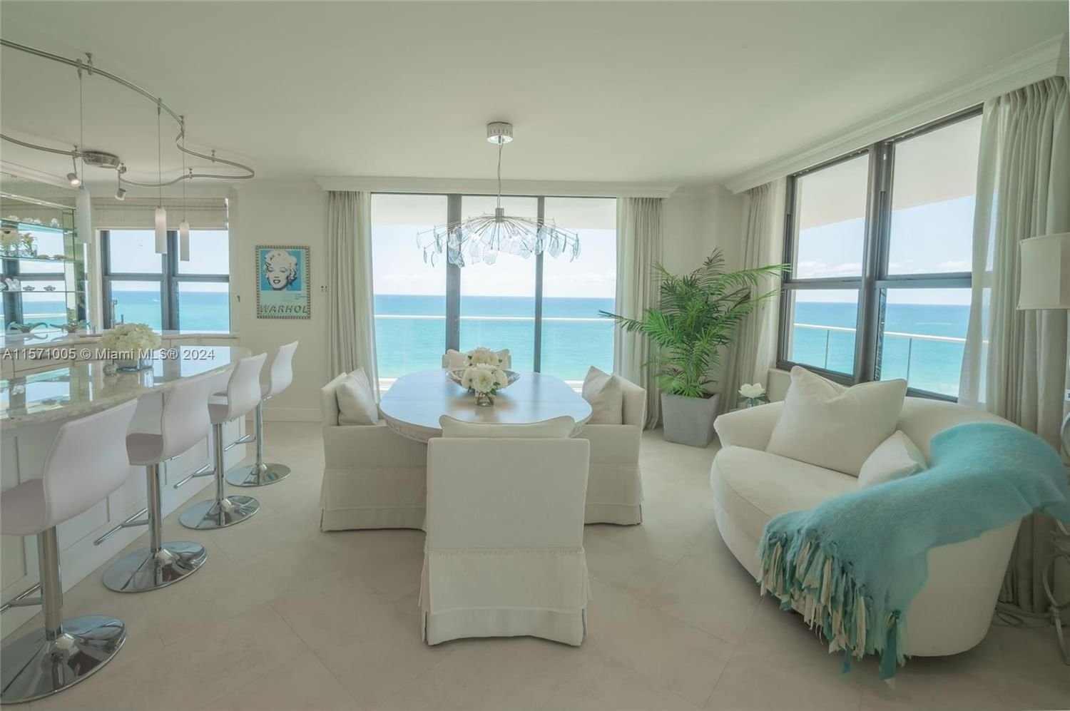 Real estate property located at 9801 Collins Ave #17Z Direct Ocean, Miami-Dade County, BALMORAL CONDO, Bal Harbour, FL