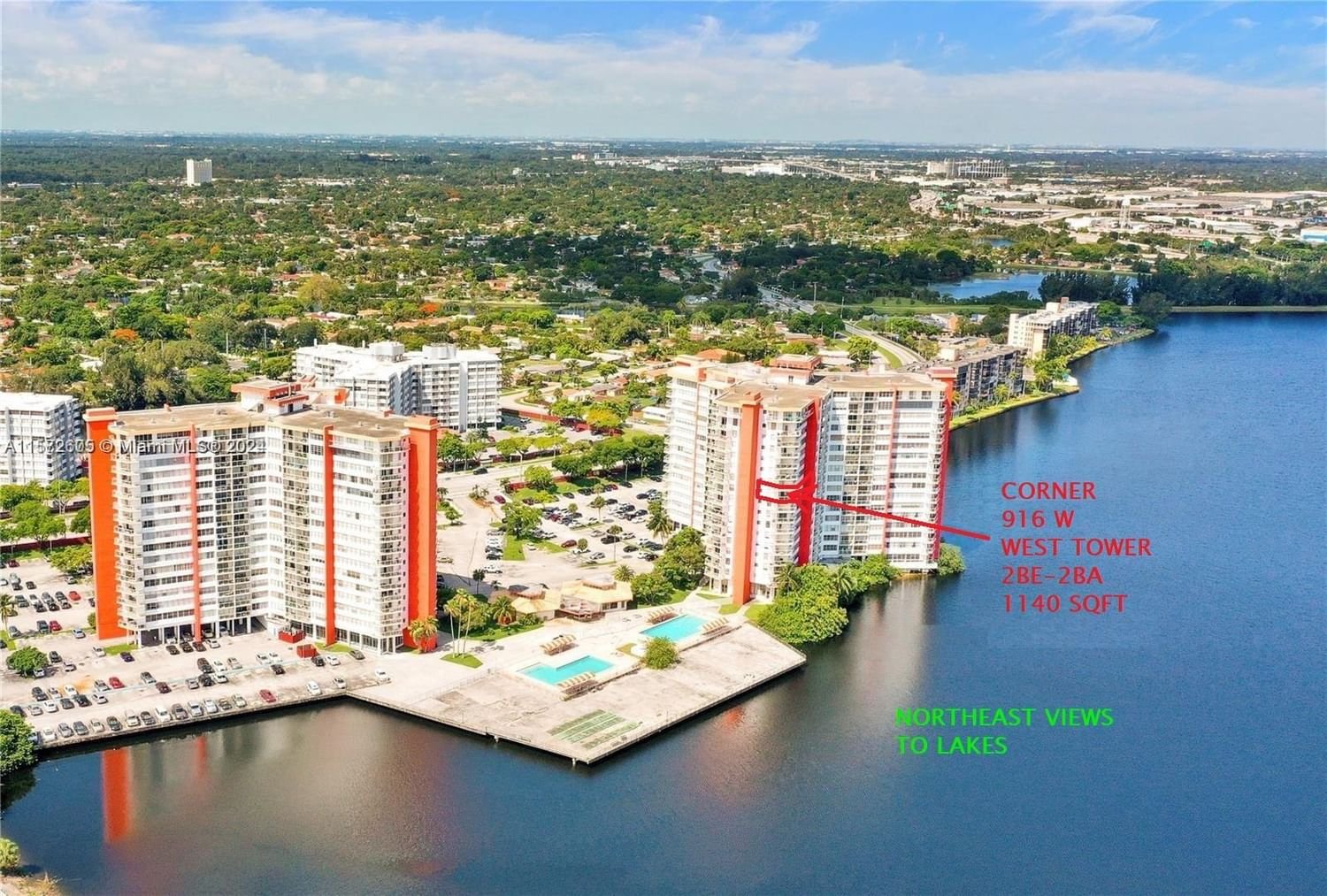 Real estate property located at 1301 Miami Gardens Dr #916W, Miami-Dade County, BUCKLEY TOWERS CONDO - EA, Miami, FL