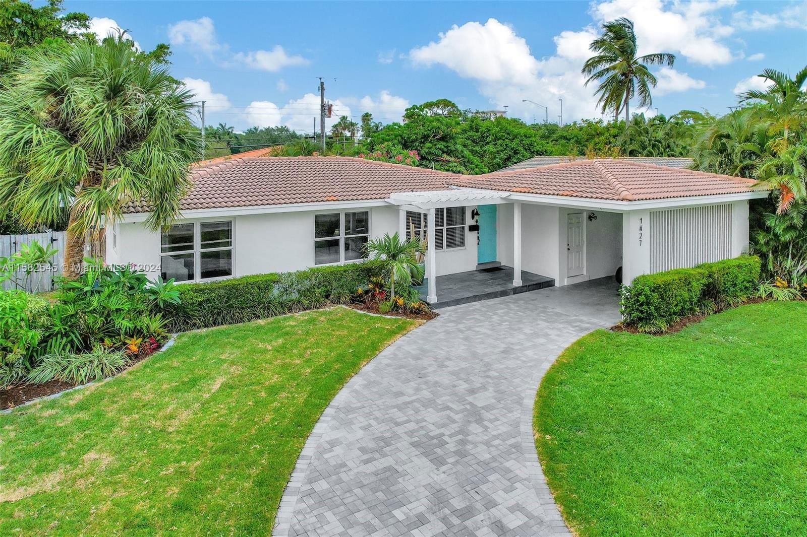 Real estate property located at 1427 60th St, Broward County, CORAL RIDGE ISLES, Fort Lauderdale, FL