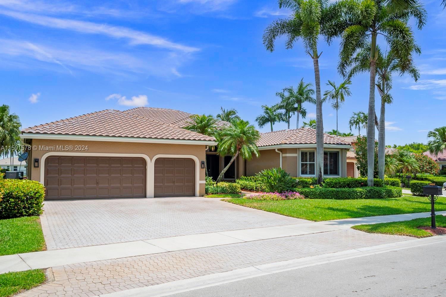 Real estate property located at 2452 Eagle Run Way, Broward County, SECTOR 7, Weston, FL