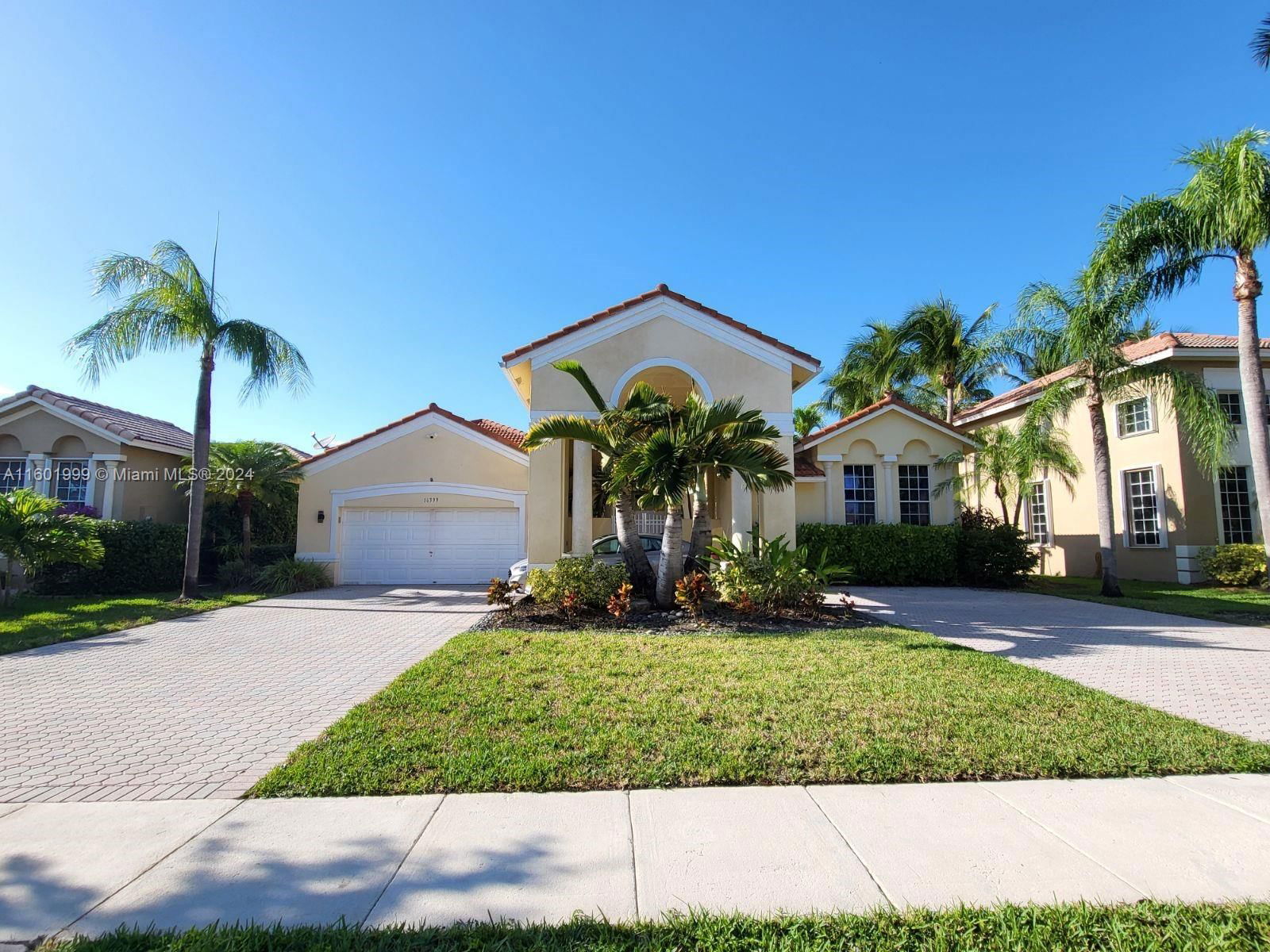 Real estate property located at 16399 12th St, Broward County, WESTFORK 1 PLAT, Pembroke Pines, FL