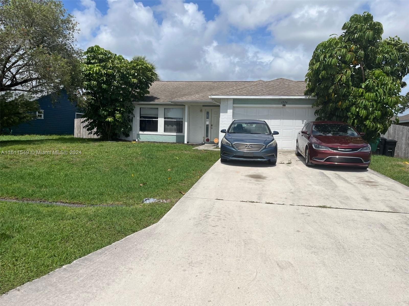 Real estate property located at 1226 Curry St, St Lucie County, PORT ST LUCIE SECTION 4, Port St. Lucie, FL