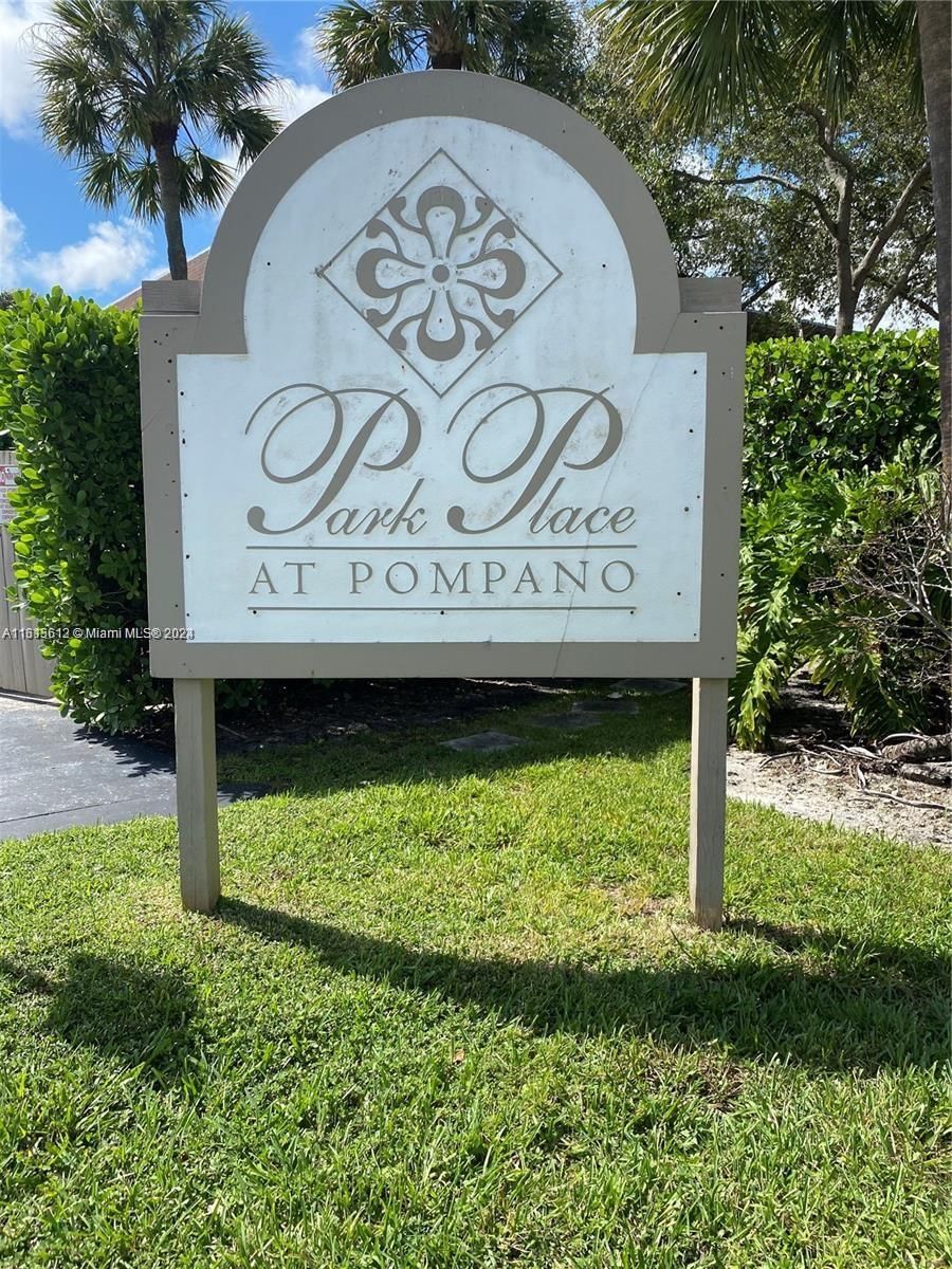 Real estate property located at , Broward, PARK PLACE AT POMPANO CON, Pompano Beach, FL