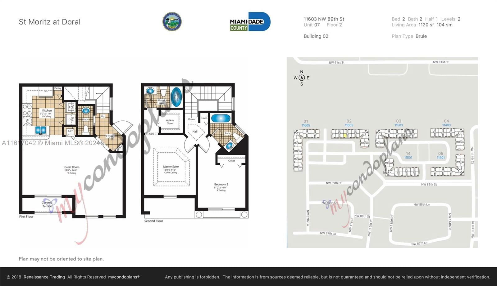 Real estate property located at 11603 89th St #207, Miami-Dade County, ST MORTIZ AT DORAL CONDO, Doral, FL