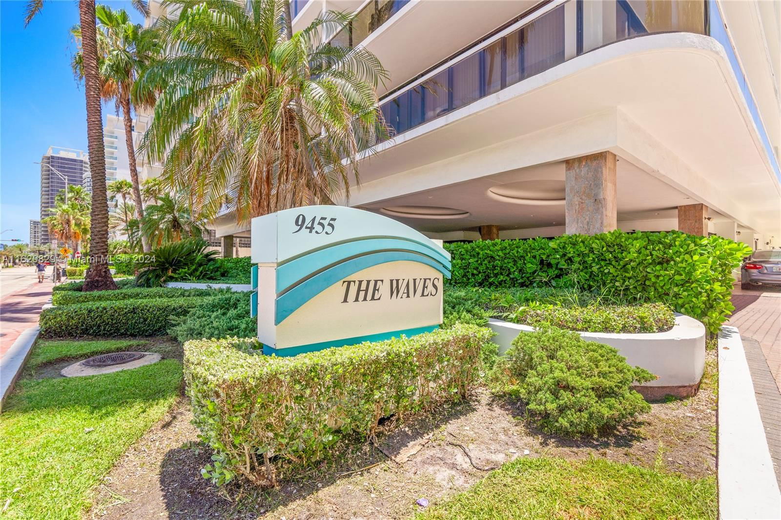 Real estate property located at 9455 Collins Ave #301, Miami-Dade, THE WAVES CONDO, Surfside, FL