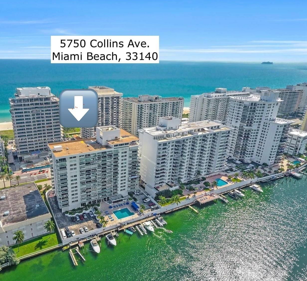 Real estate property located at 5750 Collins Ave #6J, Miami-Dade County, ROYAL EMBASSY CONDO, Miami Beach, FL