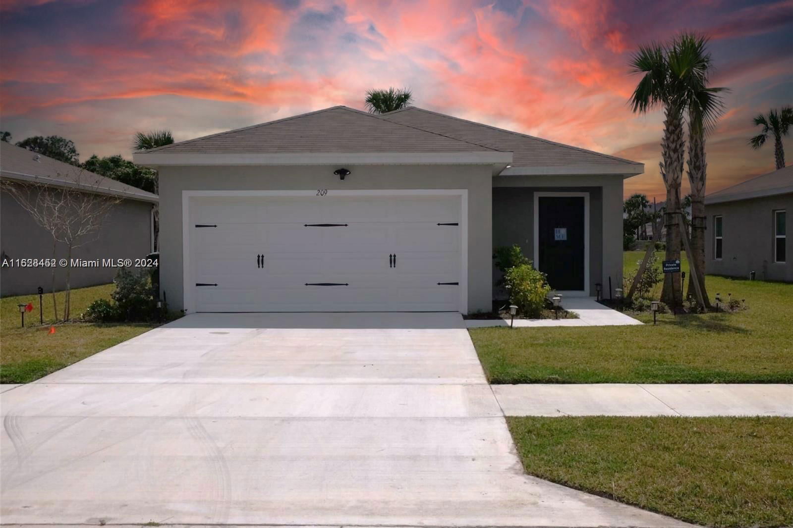 Real estate property located at 209 Raspberry Rd, St Lucie County, AVALON CROSSING, Fort Pierce, FL