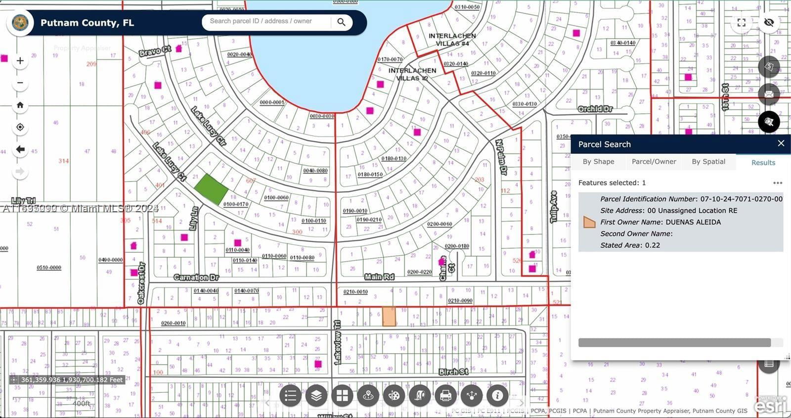 Real estate property located at 0 Cherry Street, Putnam, PARADISE VIEW ESTATES ADD, Palatka, FL