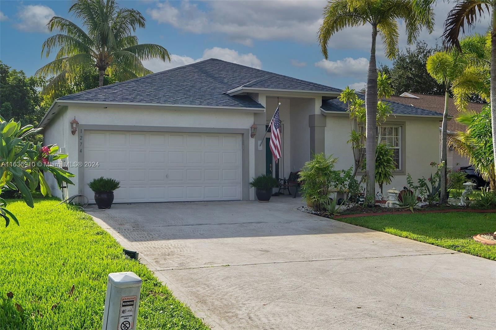 Real estate property located at 1274 Olympic Cir, Palm Beach, OLIVE TREE PAR 6C, Green Acres, FL