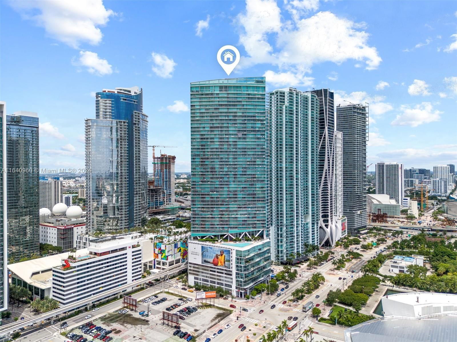 Real estate property located at 888 Biscayne Blvd #411, Miami-Dade, MARINABLUE CONDO, Miami, FL