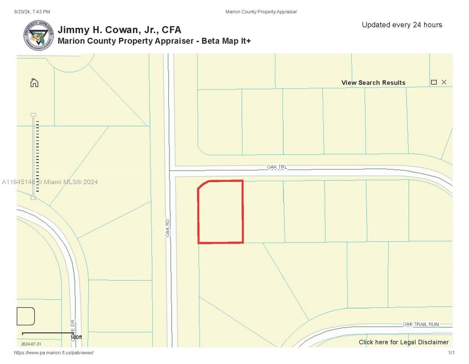 Real estate property located at Lot 1 Oak Trail, Marion, Silver Springs Shores, Ocala, FL