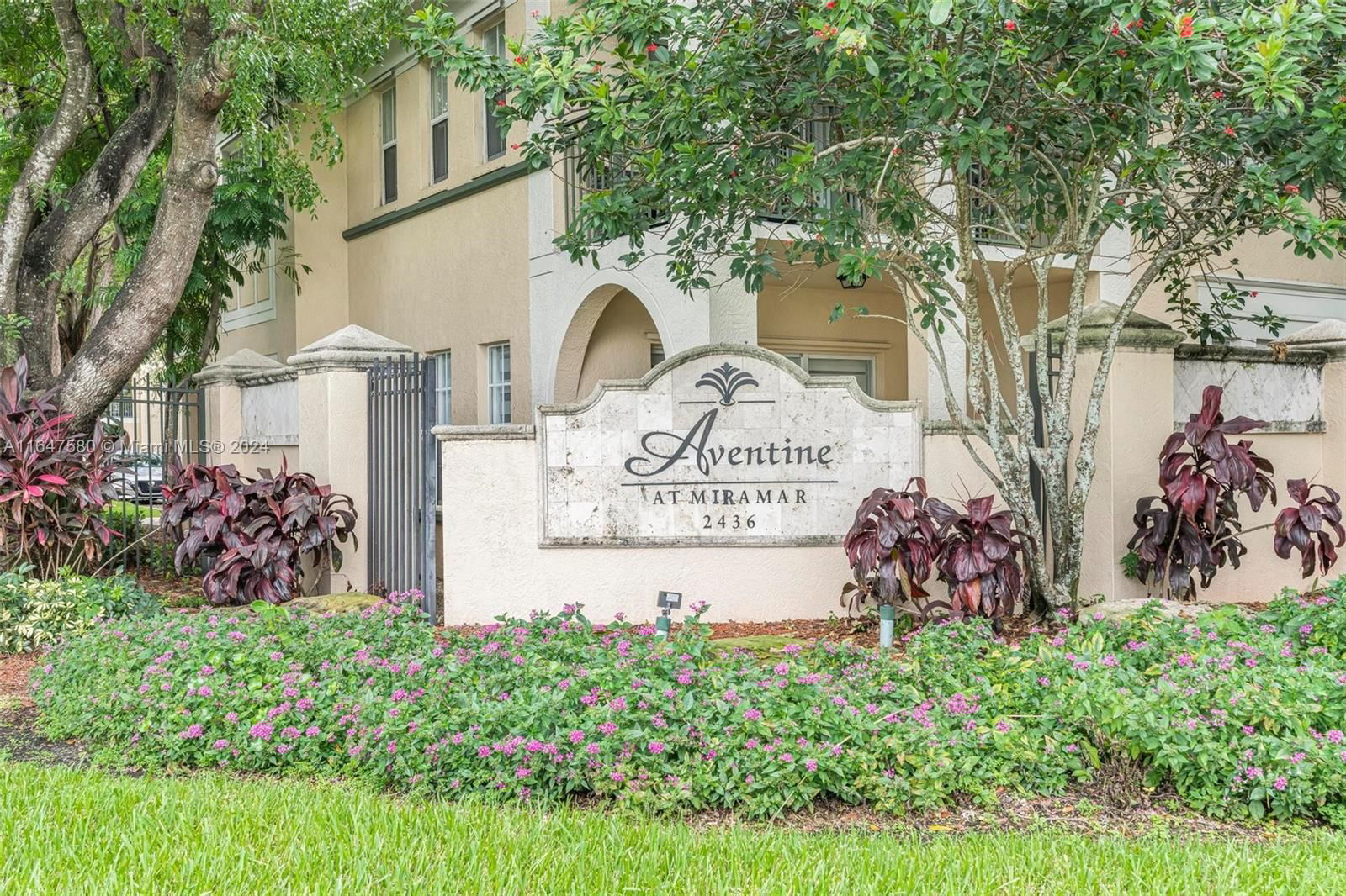 Real estate property located at 2516 Centergate Dr #108, Broward, AVENTINE AT MIRAMAR CONDO, Miramar, FL