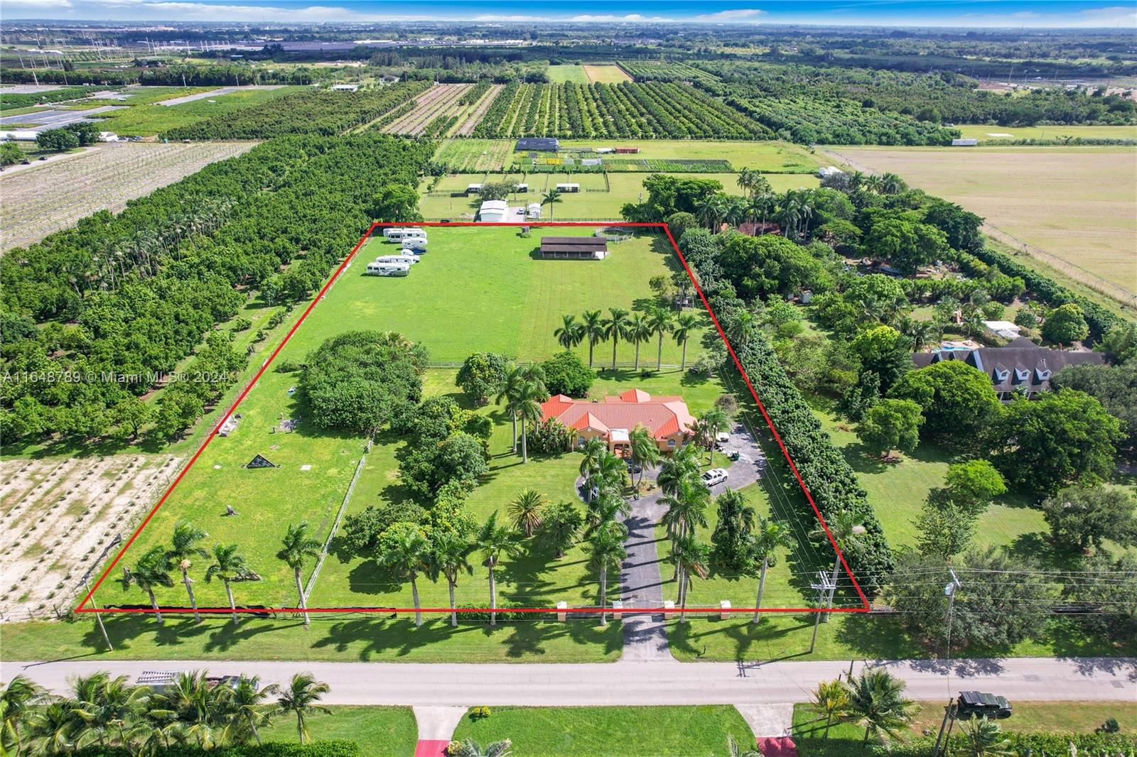 Real estate property located at 14300 192nd St, Miami-Dade, 5 AC REDLAND W/ HOME, Miami, FL