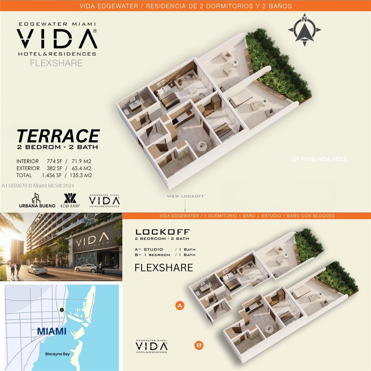 Real estate property located at 410 35 #318, Miami-Dade, VIDA-Edgewater Residences, Miami, FL