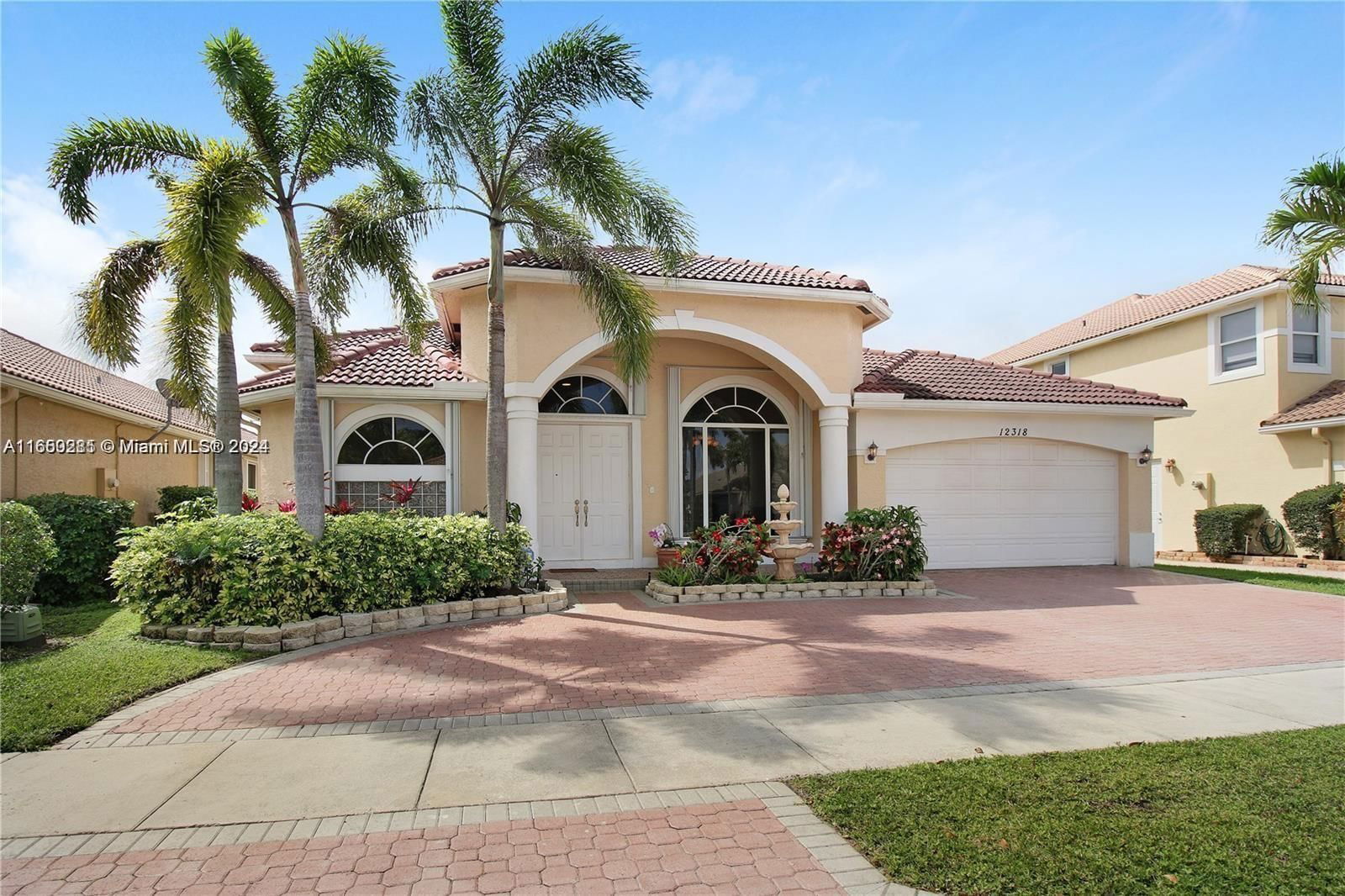 Real estate property located at 12318 25th St, Broward, WESTCHESTER LAKES, Coral Springs, FL