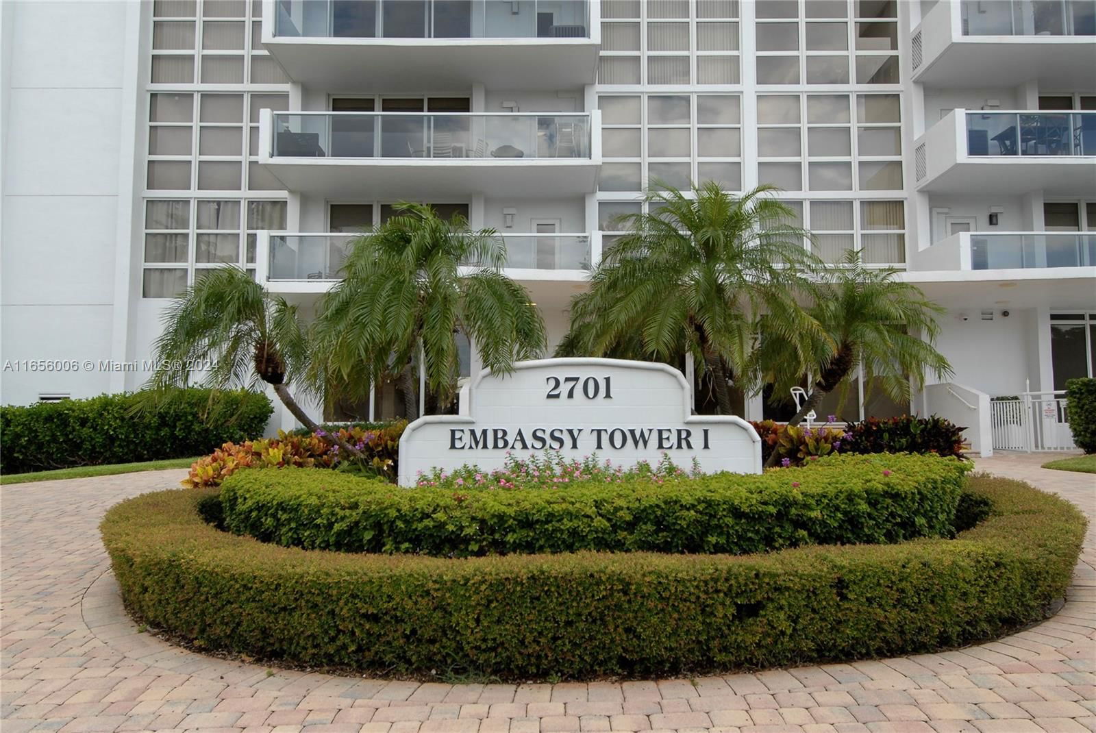 Real estate property located at 2701 Ocean Blvd #6F, Broward, EMBASSY TOWER INC CONDO, Fort Lauderdale, FL