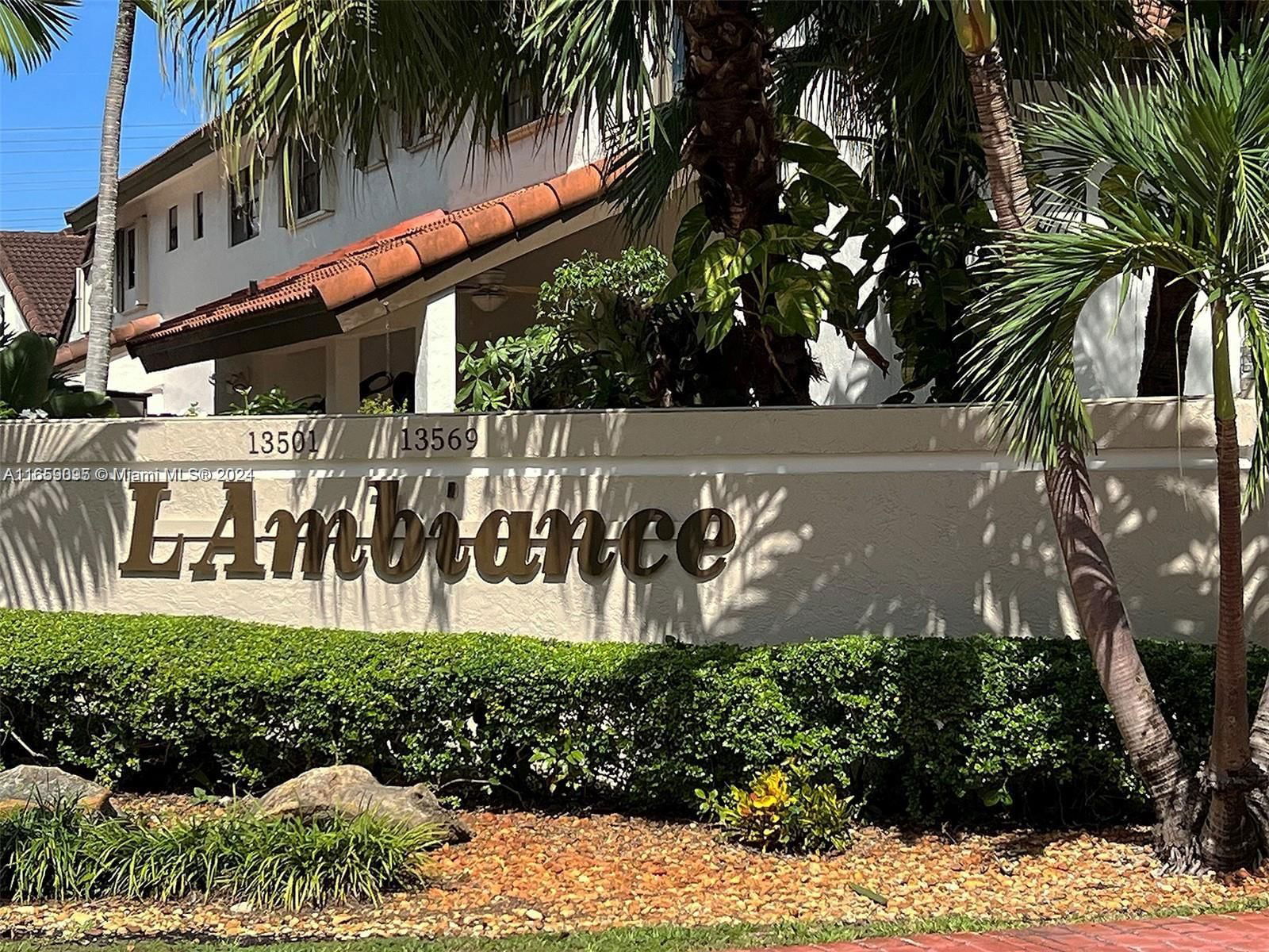 Real estate property located at 13501 62nd St #1, Miami-Dade, LAMBIANCE TOWNHOMES KENDA, Miami, FL