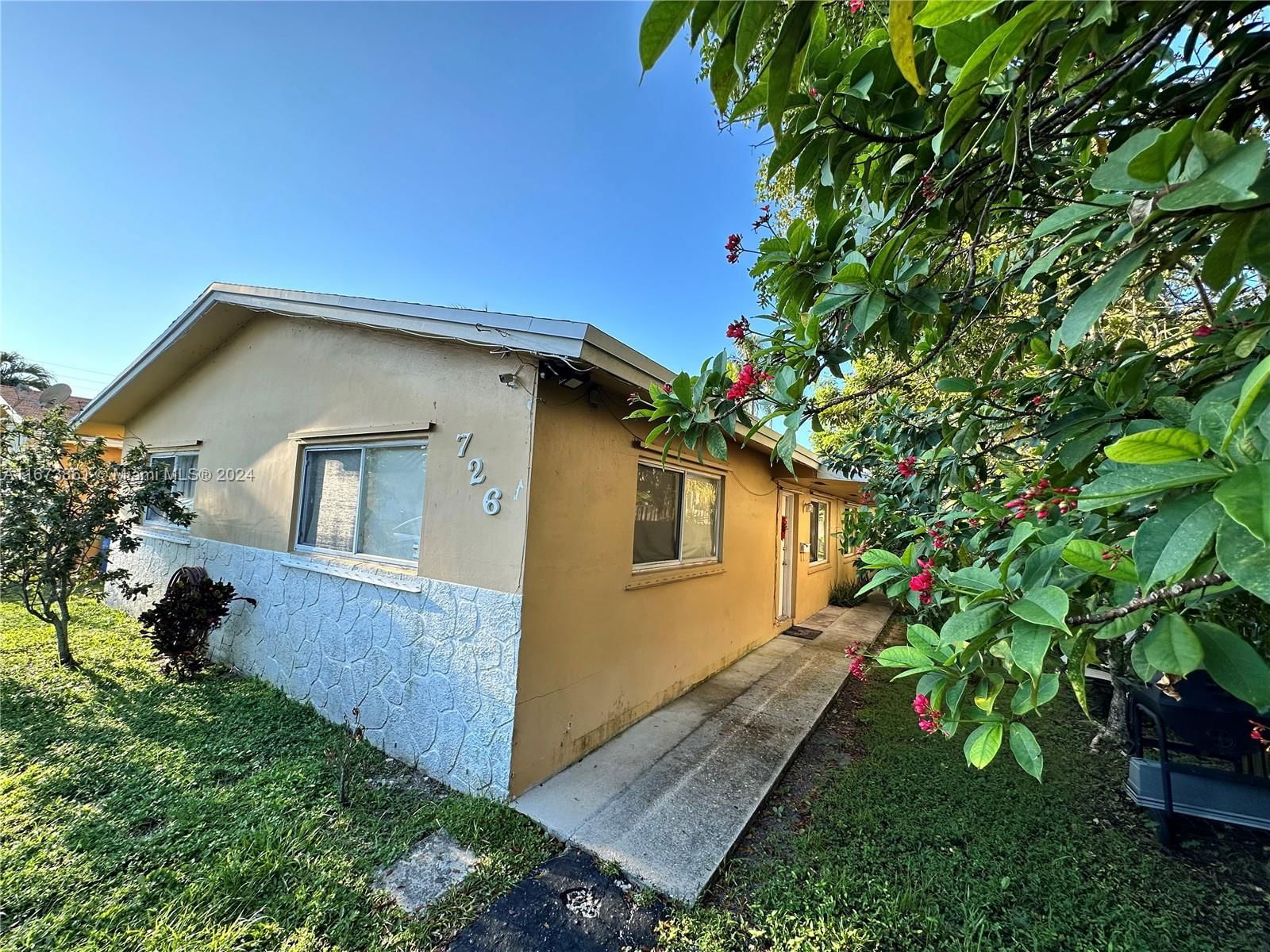 Real estate property located at 726 7th St, Broward, Hallandale, Hallandale Beach, FL