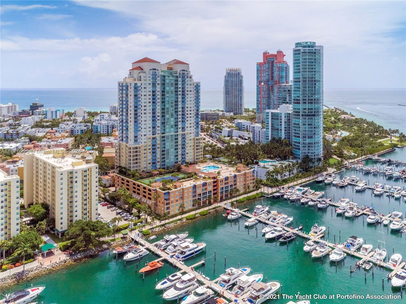 Real estate property located at 90 Alton Rd #2206, Miami-dade, Yacht Club At Portofino C, Miami Beach, FL