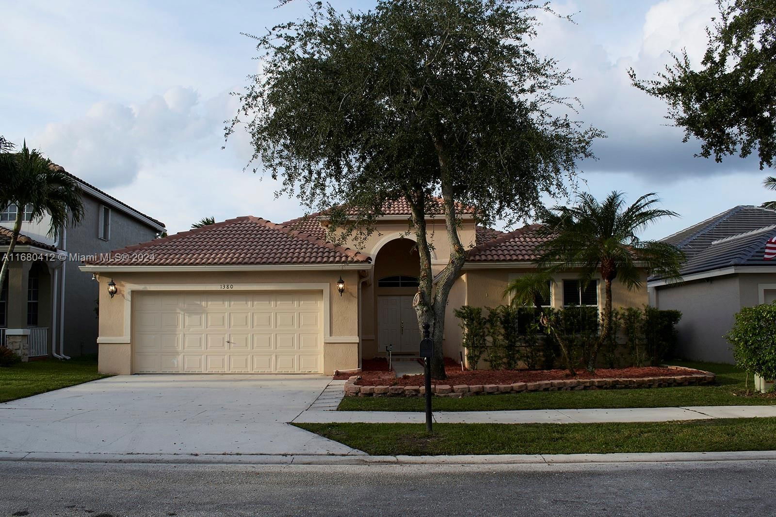 Real estate property located at 1380 Meadows Blvd, Broward, SECTOR 3 - PARCELS H I J, Weston, FL