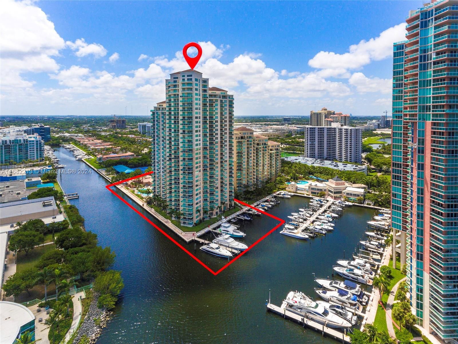 Real estate property located at 3330 190th St #1711, Miami-Dade, AVENTURA MARINA CONDO NUM, Aventura, FL