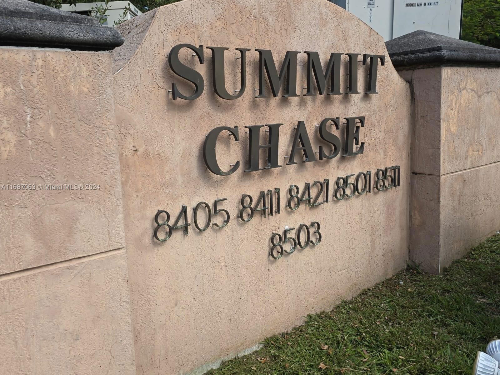 Real estate property located at 8411 8th St #302, Miami-Dade, SUMMIT CHASE CONDO, Miami, FL