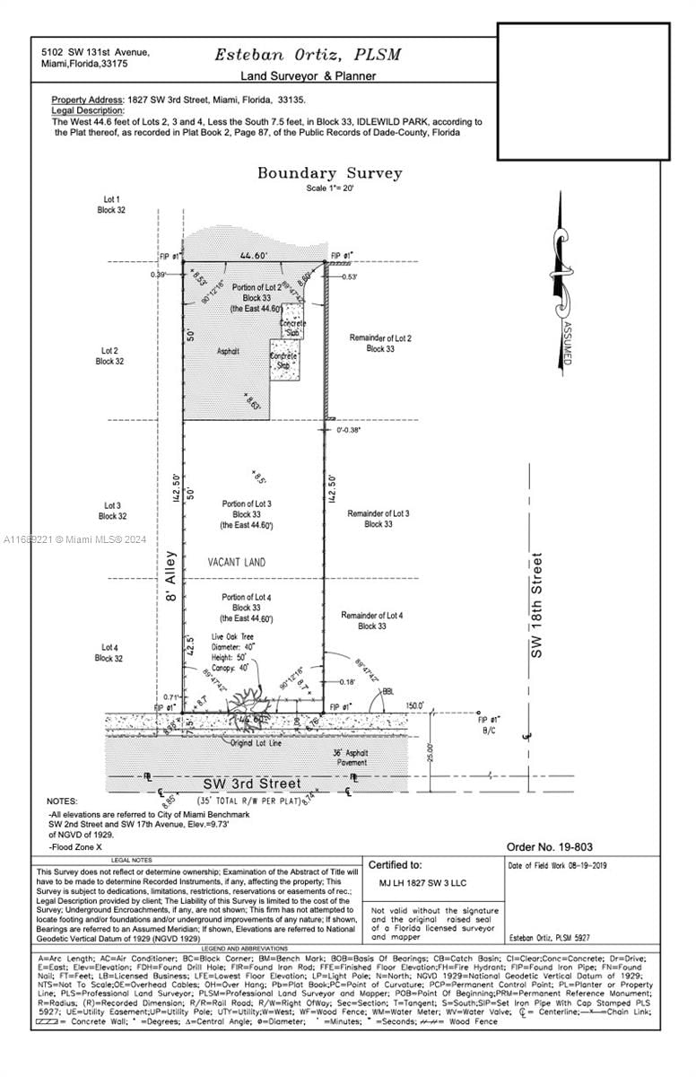 Real estate property located at 1827 3rd St, Miami-Dade, IDLEWILD PARK, Miami, FL