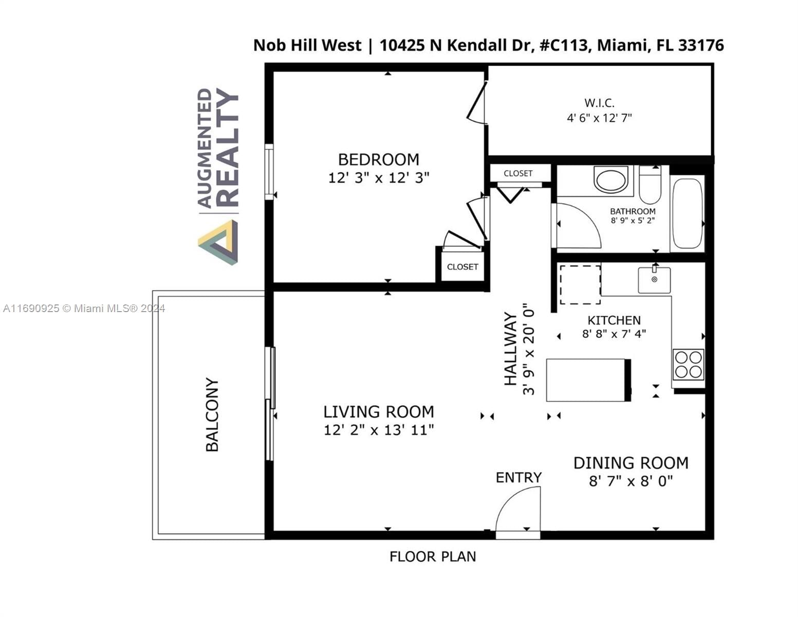 Real estate property located at 10425 Kendall Dr C113, Miami-Dade, NOB HILL WEST CONDO, Miami, FL