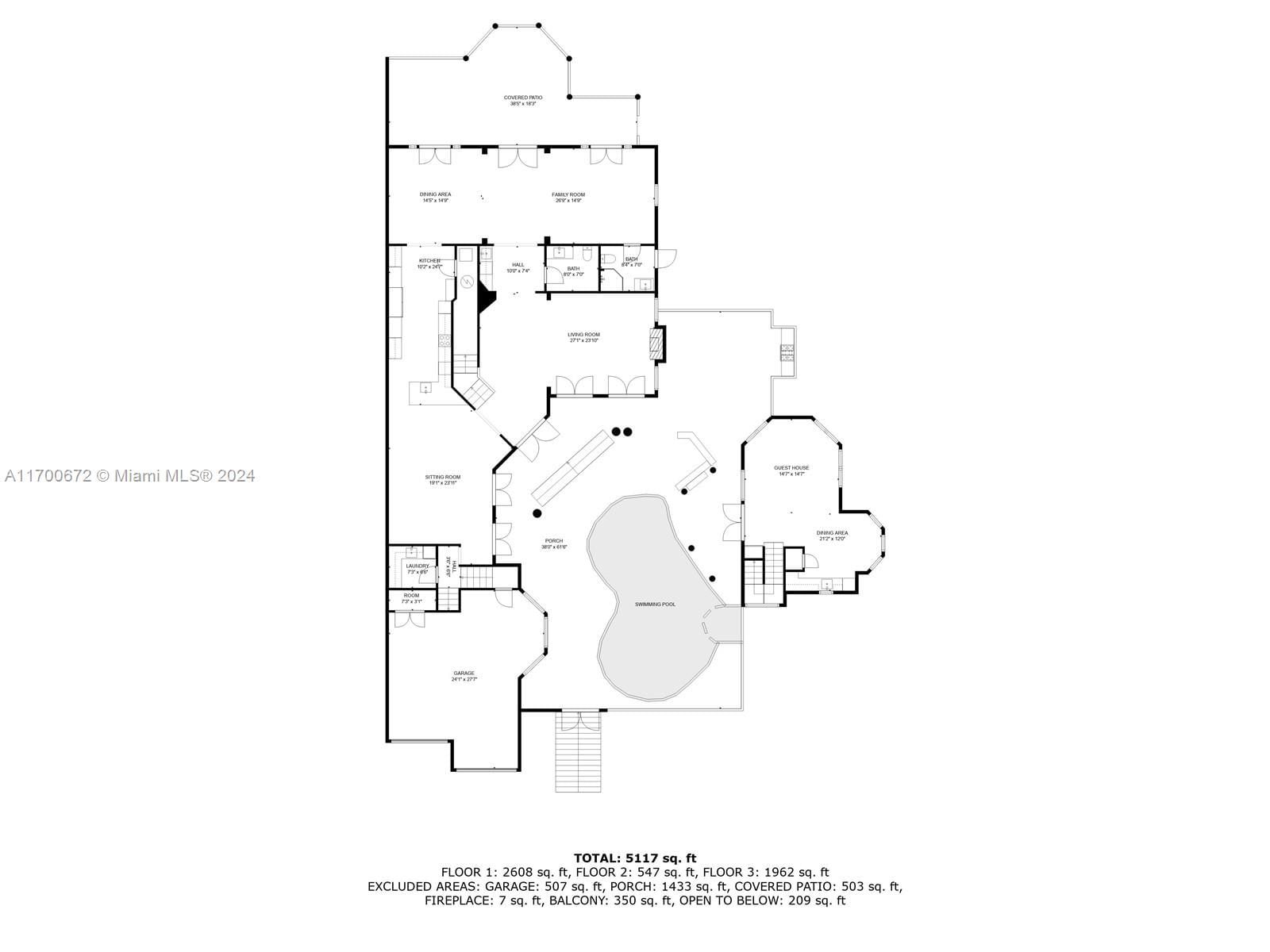 Real estate property located at 13693 Deering Bay Dr, Miami-dade, Deering Bay Estates, Coral Gables, FL