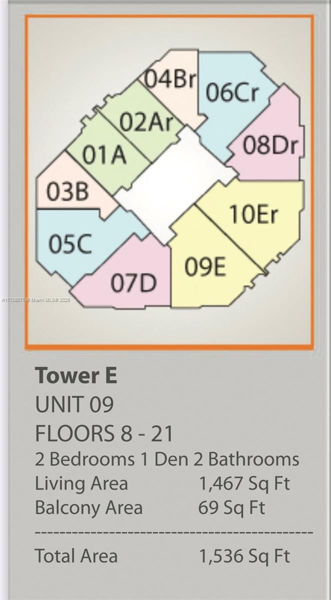 Real estate property located at 9055 73rd Ct #1909, Miami-dade, Metropolis I At Dadeland, Miami, FL