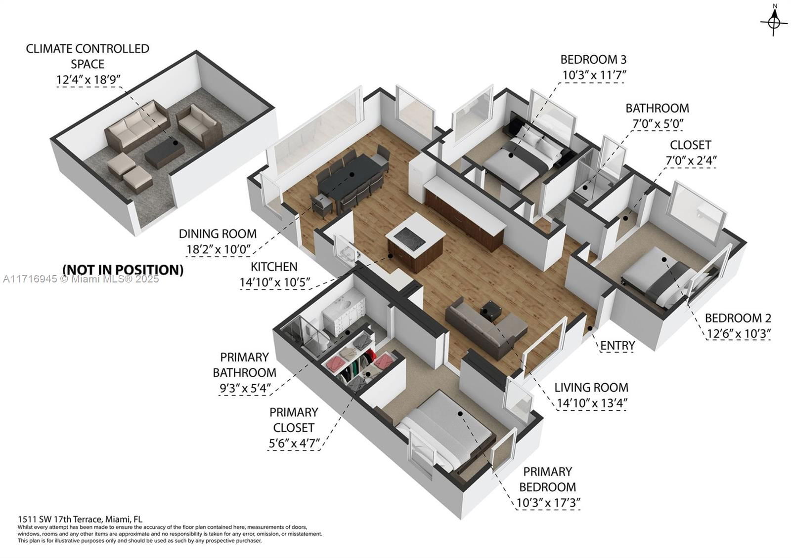 Real estate property located at 1511 17th Ter, Miami-dade, Seville, Miami, FL