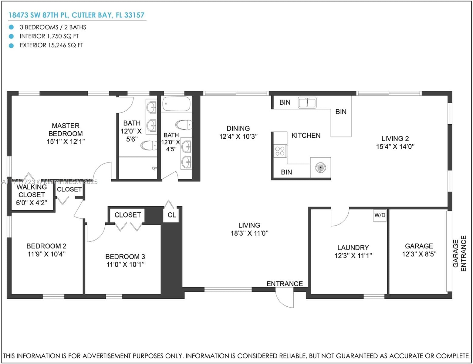 Real estate property located at 18473 87th Pl, Miami-dade, Bel Aire Sec 23, Cutler Bay, FL