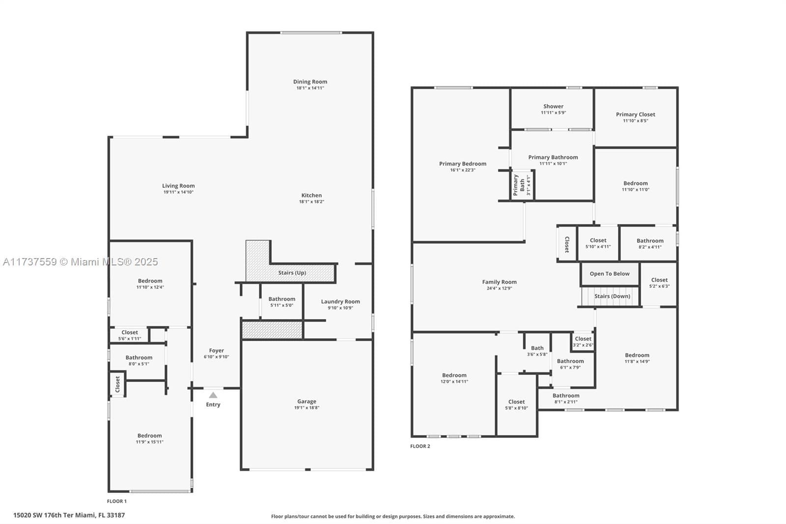 Real estate property located at 15020 176th Ter, Miami-dade, Venetian Parc, Miami, FL