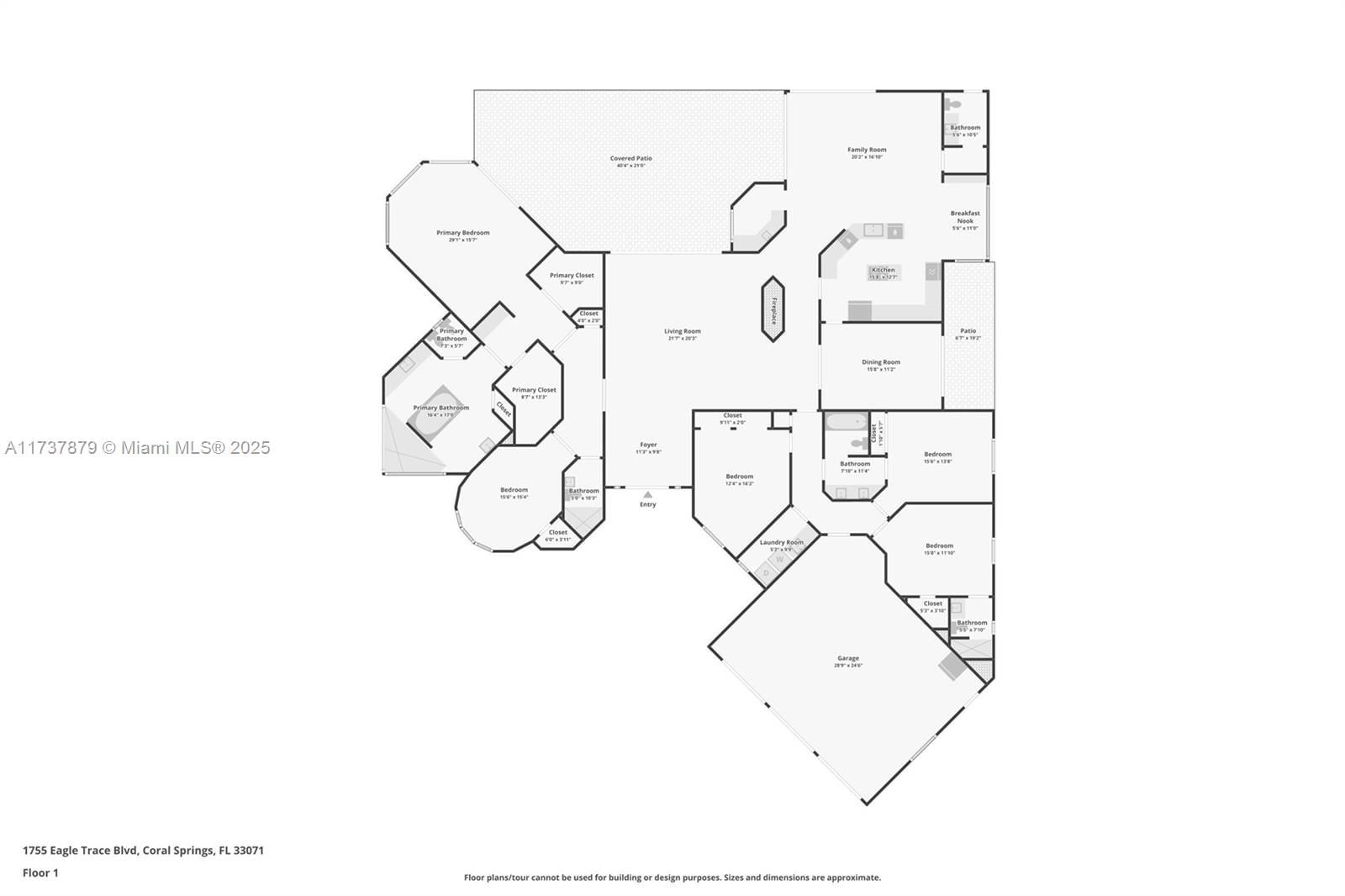 Real estate property located at 1755 Eagle Trace Blvd, Broward, Eagle Trace, Coral Springs, FL