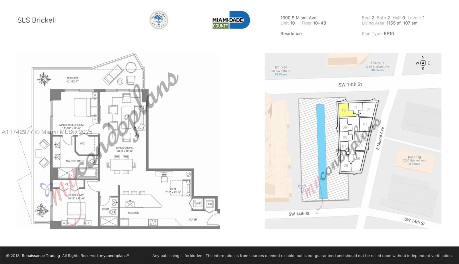 Real estate property located at 1300 Miami Ave #3210, Miami-dade, 1300 S Miami Avenue Condo, Miami, FL