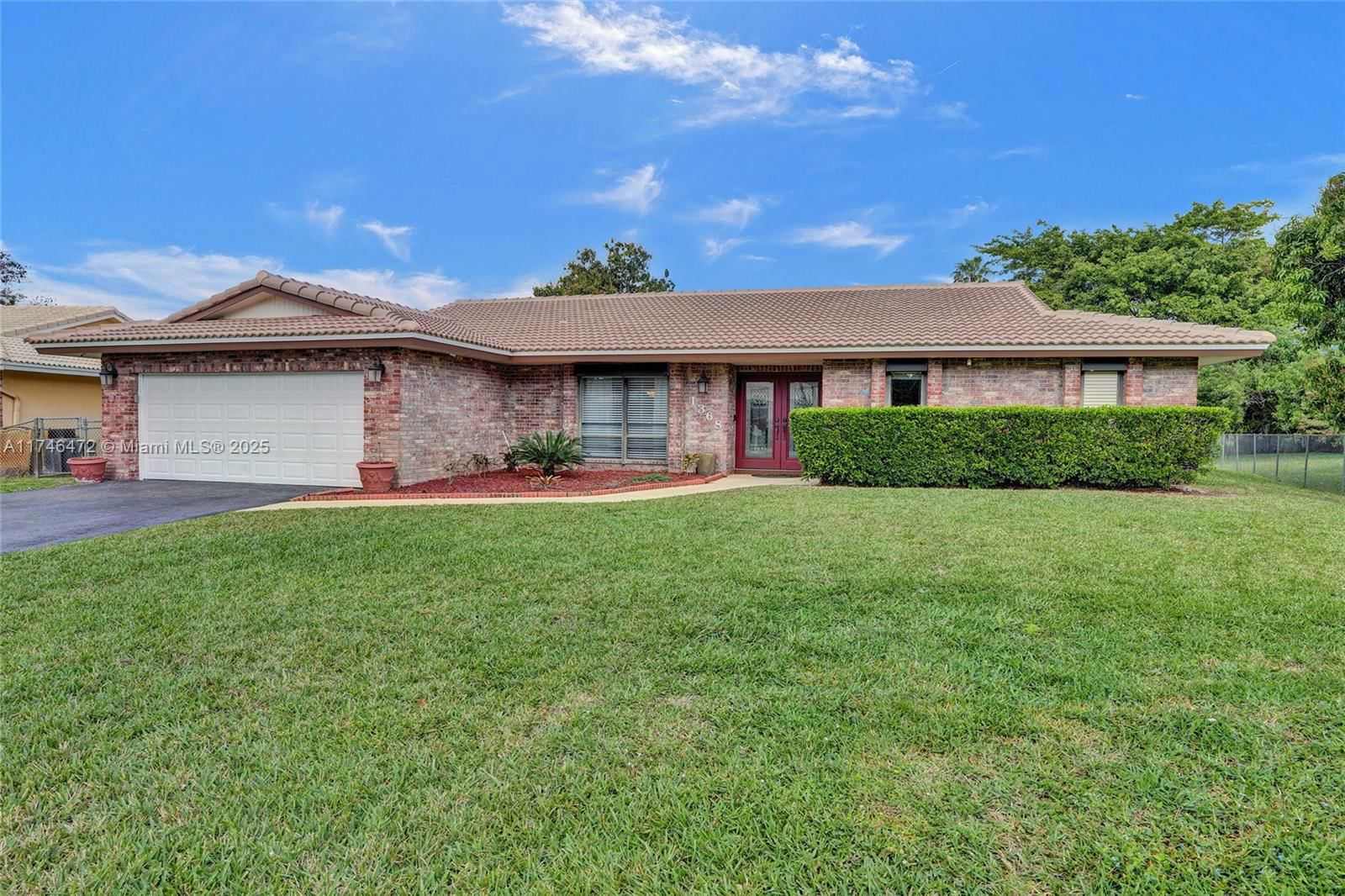 Real estate property located at 1368 86th Way, Broward, Ramblewood South, Coral Springs, FL