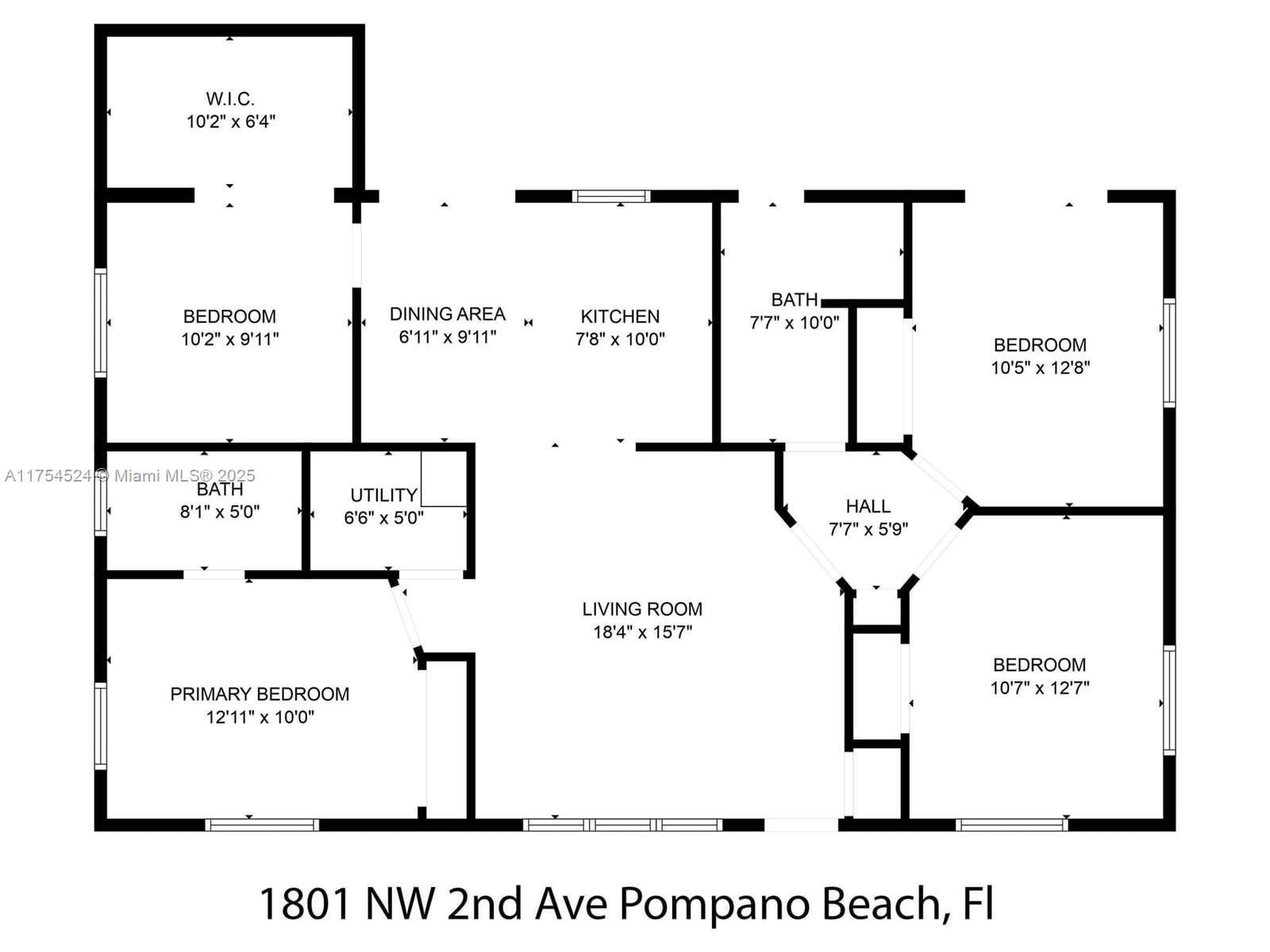 Real estate property located at 1801 2nd Ave, Broward, Kendall Green Sec F, Pompano Beach, FL