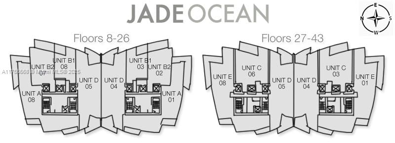 Real estate property located at 17121 Collins Ave #2606, Miami-dade, Jade Ocean Condo, Sunny Isles Beach, FL