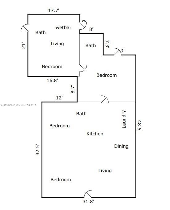 Real estate property located at 10500 32nd Ct, Miami-dade, Acme Gulfair 2nd Addn, Miami, FL