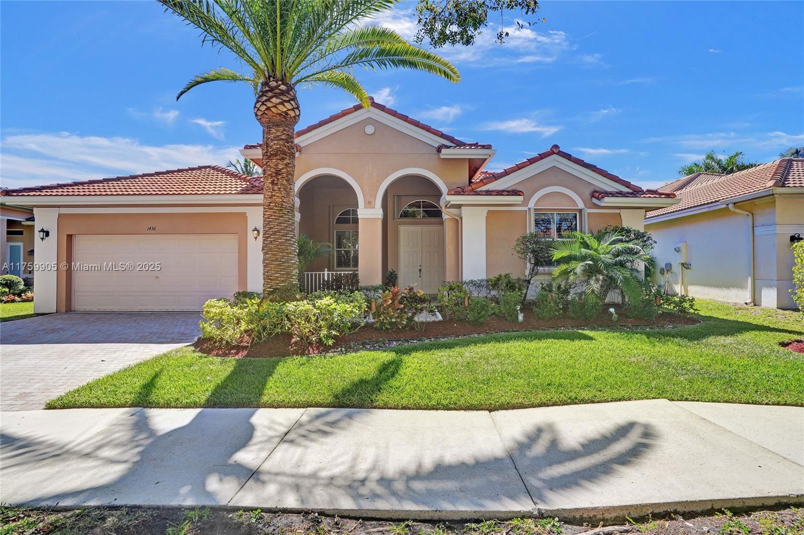 Real estate property located at 1436 Blue Jay Cir, Broward, Groves Ii, Weston, FL