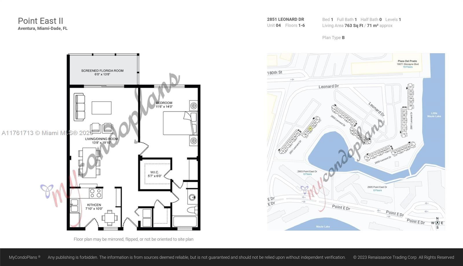 Real estate property located at 2851 Leonard Dr J204, Miami-dade, Point East Sec Ii Condo, Aventura, FL